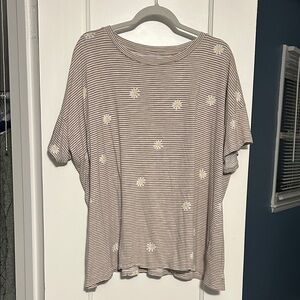 Striped Floral Women's Top